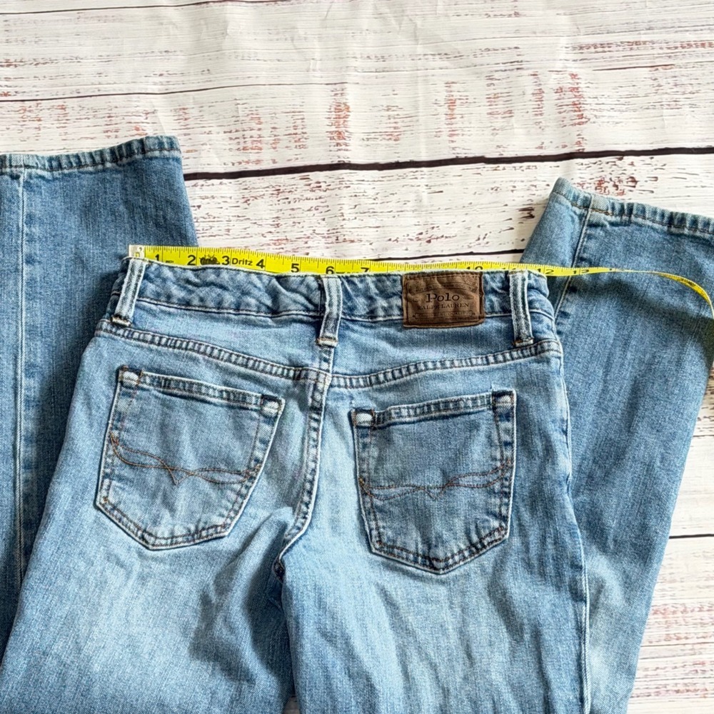 Polo Ralph Lauren Kids Light Wash Straight Leg Denim Jeans Size 10 Blue - Picture 9 of 10